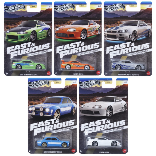 Brian O'Conner Fast and Furious Set - Silver Series HW