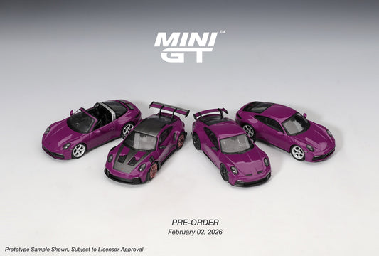 [Précommande] MGTS0021 - Porsche 911 (992) Rubystone red 4 cars set